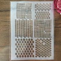a4 29cm grid net mesh geometry diy layering stencils painting scrapbook coloring embossing album decorative template