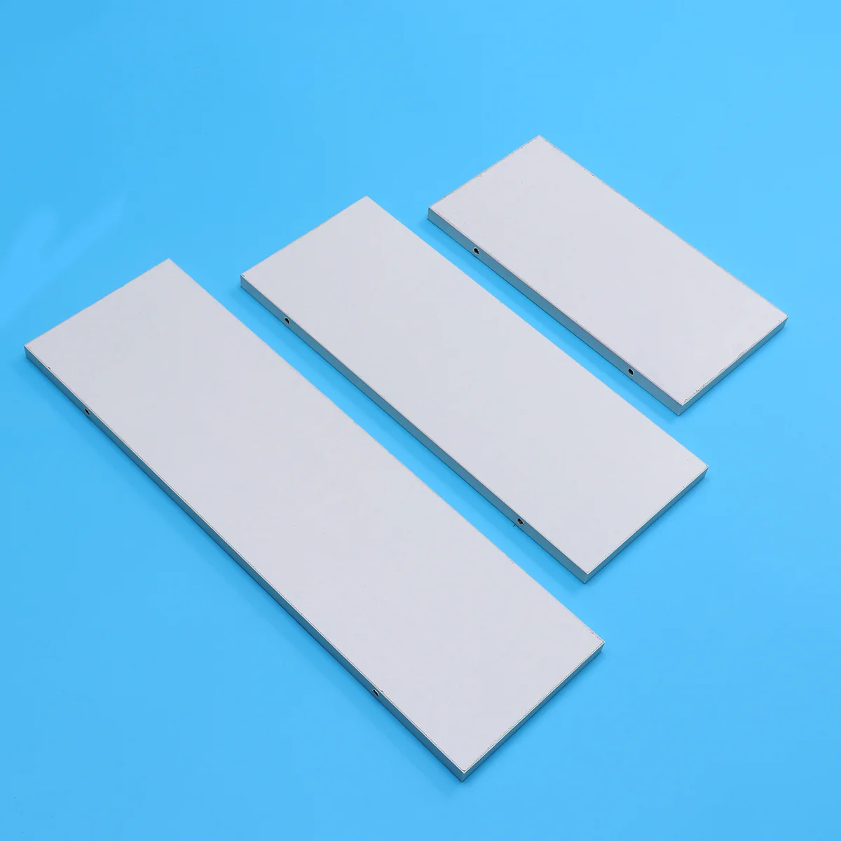 

3pcs Wall Shelf Living Room Hanging Shelf Simple Decorative Storage Rack Bookrack for Home (Punching Style, White)