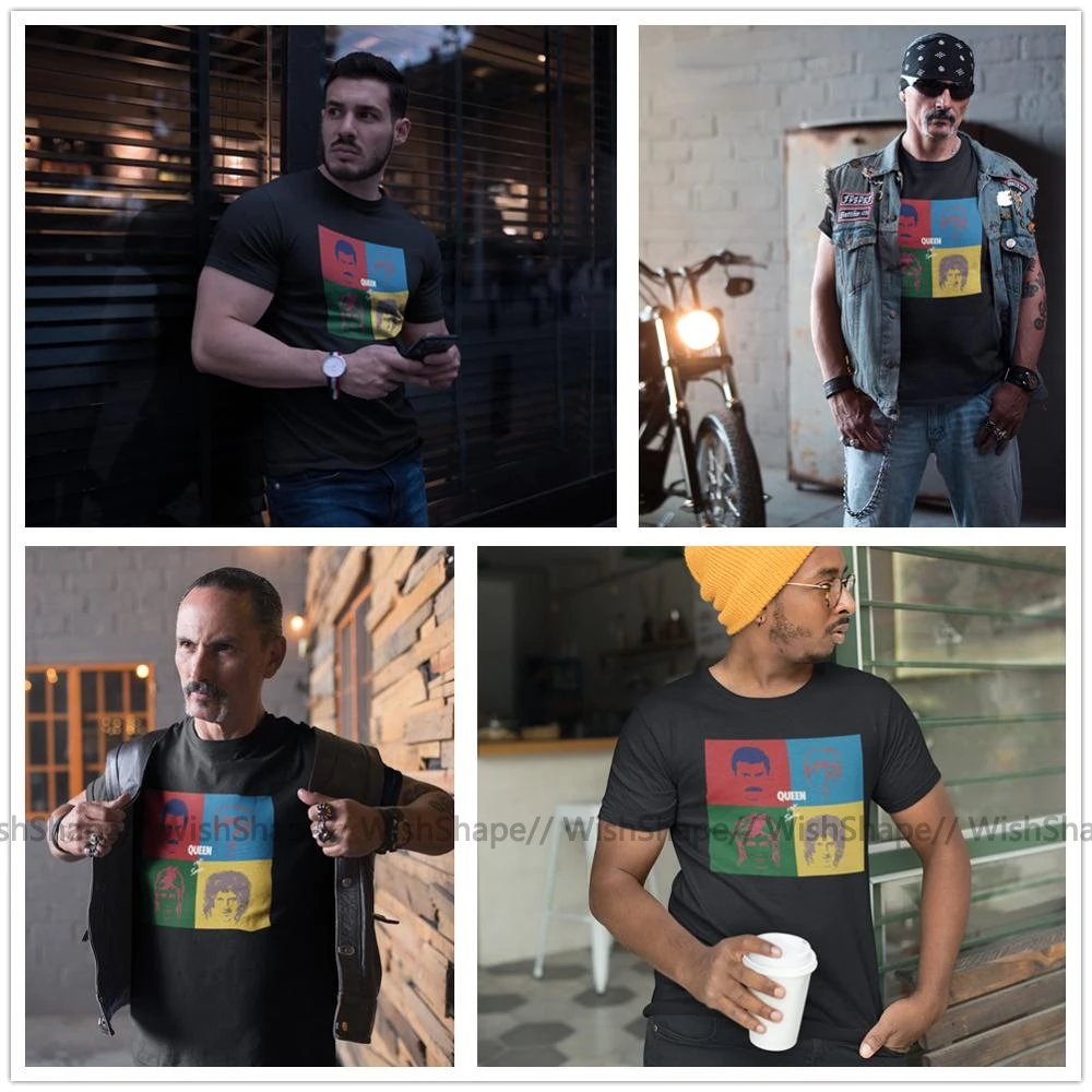 Мужская футболка с принтом Queen Rock летняя коротким рукавом и Hot Space 2018|Мужские