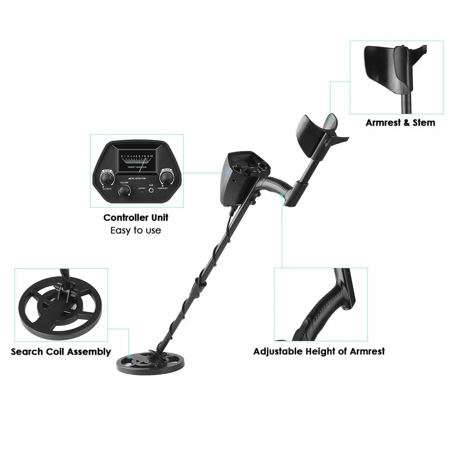 

GTX-5030 Deep Sensitive Search Gold Digger Hunter Underground Metal Detector gold finder machine with bag bundle