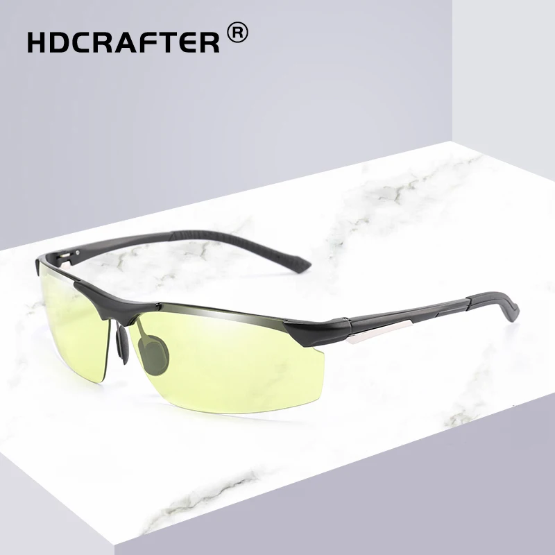 Поляризационные hdcrafter солнцезащитные очки сплав UV400 Мужские водительские