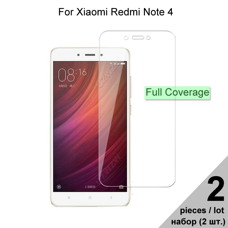 

Tempered Glass For Xiaomi Redmi Note 4 Explosion-proof Full Cover Screen Protector Protective Glass For Xiaomi Redmi Note 4