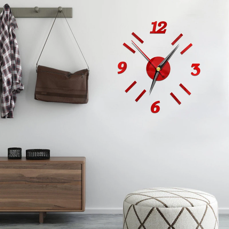 

Modern Mini Home Wall Clock 3D Mirror Sticker DIY Decor Wall Clock Art Sticker Decal Home Modern Decor Self Adhesive Sticker