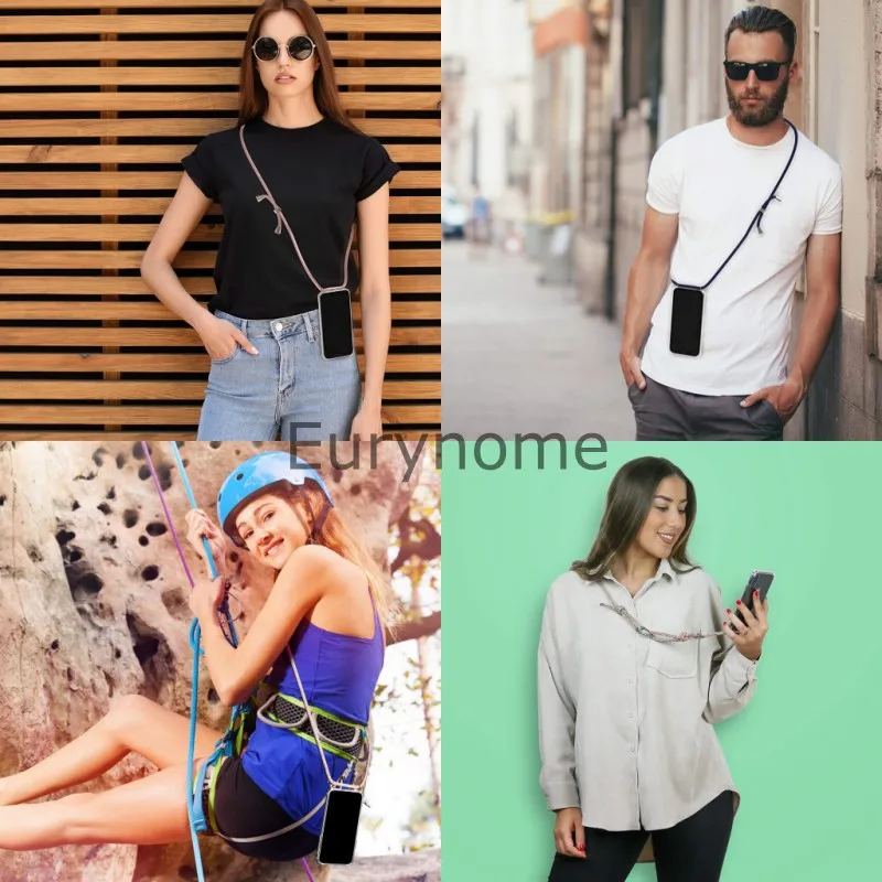 Case For Samsung Galaxy S20 FE S21 Plus Note 20 Ultra M51 A42 M31S Crossbody Cover With Lanyard Necklace Shoulder Neck Strap