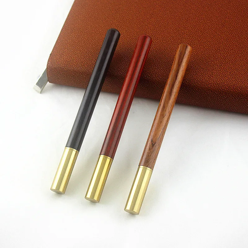

high quality Roller Ball Pen Beautiful Black wood Smooth Refill Writing Pen Business Office Home Supplies Metal Pen