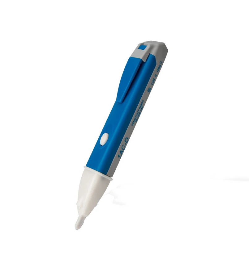 blue 1 шт. электрический индикатор 90-1000VSocket стены AC мощность тестер датчика детектора напряжения ручка светодиодный светильник индикатор измерительный ручной инструмент - Цвет: blue