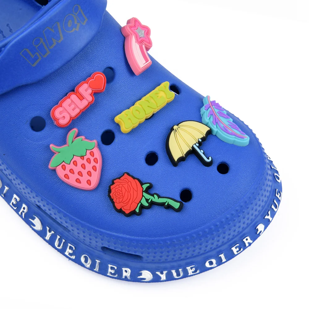 Pumpkin Ketchup Rose Strawberry Croc Accessories Charms Ornament  Shoe Decorations Fit for JIBZ Kids Gifts