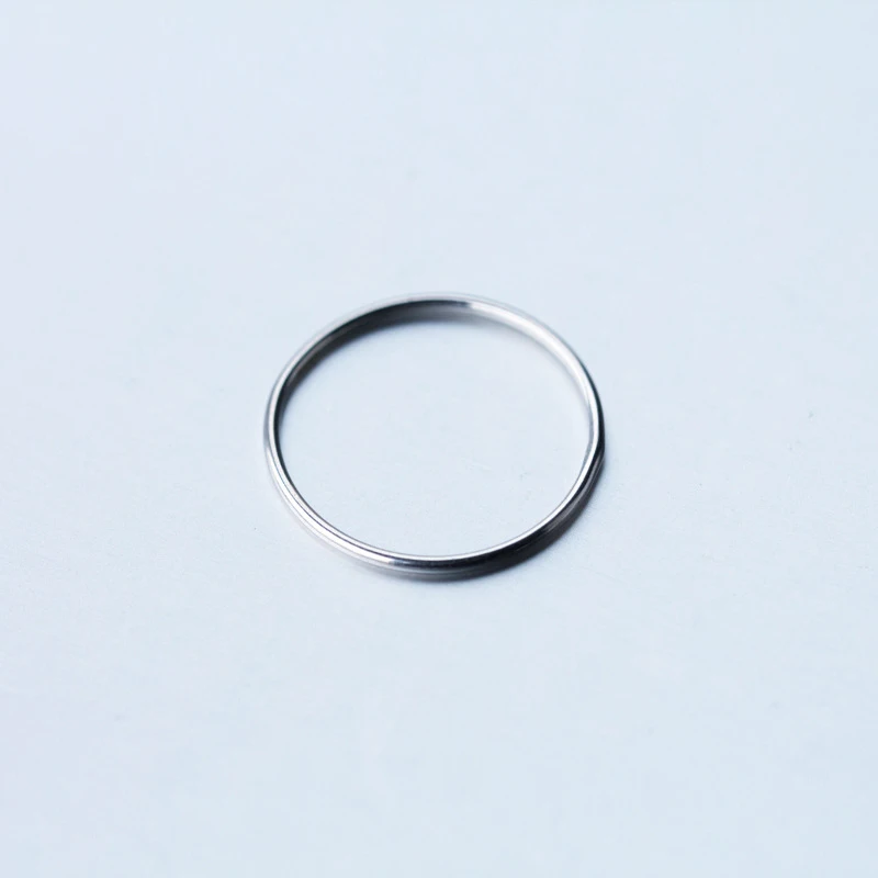 Кольцо из настоящего серебра 925 простое круглое для женщин, корейские женские модные украшения Bijoux 2020 новинка.