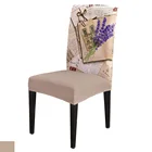 Крышка стула для столовой конверт почта книга Лаванда Чехлы для стула стол покрытие стулья для кухни скатерть для домашнего декора