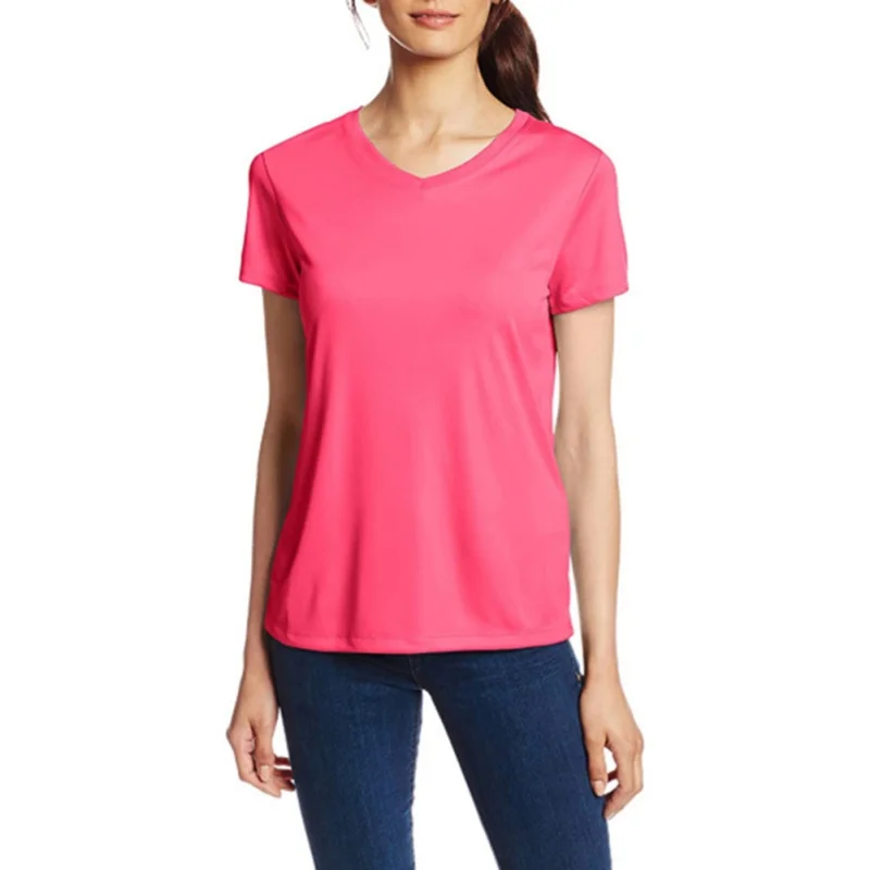 

Летняя футболка, городская Повседневная однотонная простроченная тонкая женская рубашка HJIU1