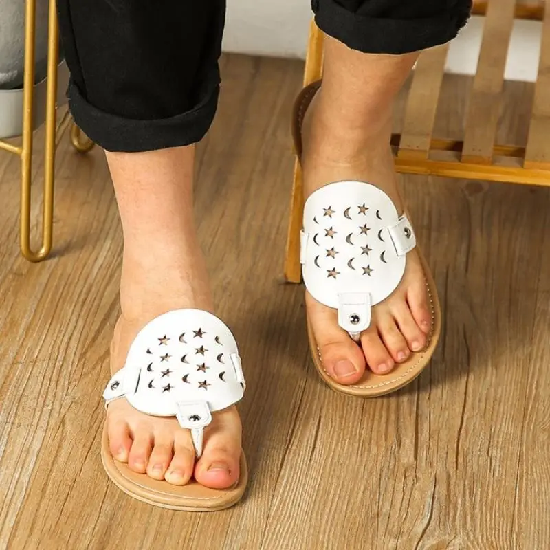 RIZABINA/женские тапочки размера плюс 35-43 Летние туфли на плоской подошве Женские