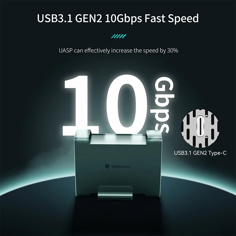 yottamaster dr1c3 35 hddssd case sata3 1 gen2 10gbps max uasp supported 3 5 16tb max type c external hard drive enclosure free global shipping