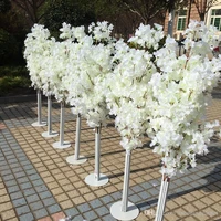 new arrival cherry blossoms tree road leads wedding runner aisle column shopping malls opened door decoration stands