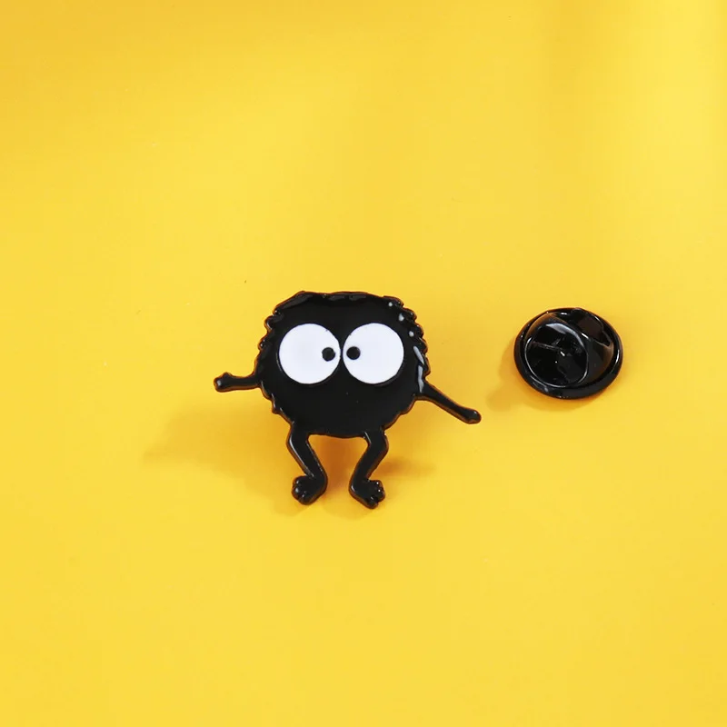 Новинка украшающая эмалированная булавка My Neighbor Totoro Soot Sprite Волшебная пыль с