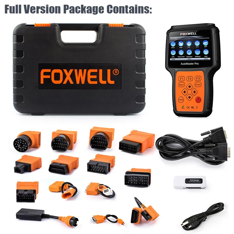 FOXWELL NT644 PRO полная система OBD2 сканер считыватель кодов ABS SRS DPF EPB сброс масла Профессиональный ODB2 OBD2 автомобильный диагностический инструмент - Цвет: Full Version
