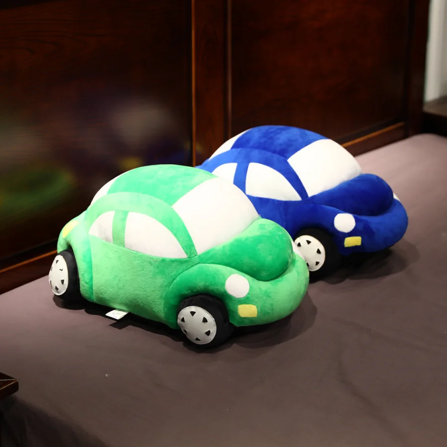 

30-60CM 4 Colors Cute Car Model Stuffed Plush Toys Children Kids Boys Gift Kawaii Car Shaped Cushion Pillow Birthday Gifts