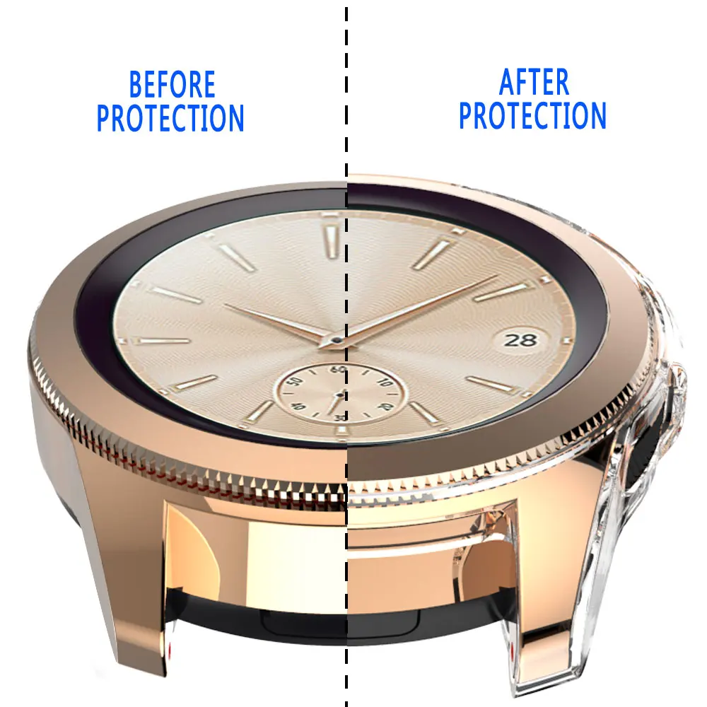 Чехол для Samsung Galaxy Watch 46 мм 42 мягкий защитный бампер из ТПУ Gear S3 Frontier чехол |