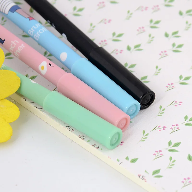 

36 pcs/lot Cartoon Rabbit Gel Pen Cute 0.5mm black Ink Signature Pens Promotional Gift Office School Supplies