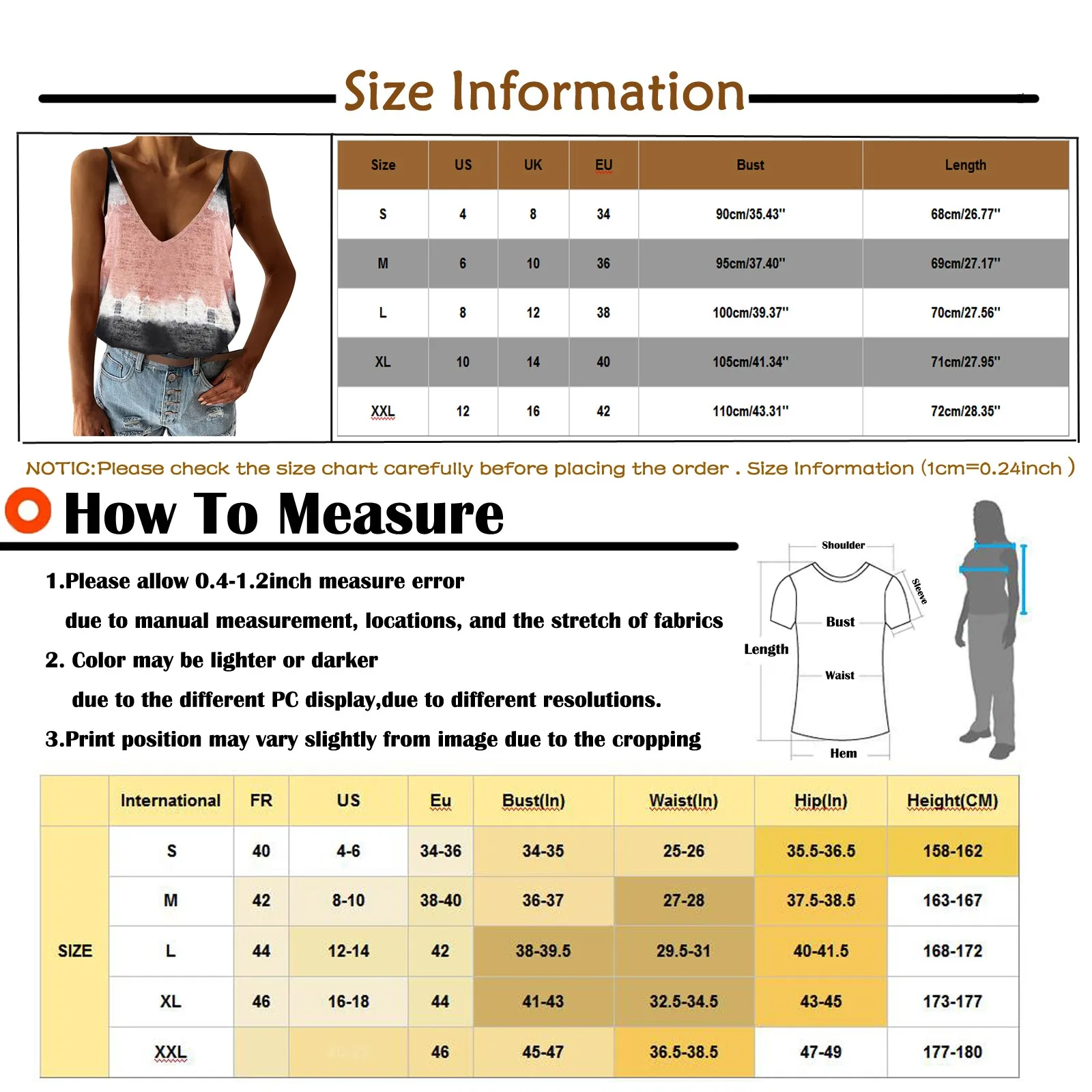 

40# Spaghetti Strap Gradient Blouse Women Sleeveless V-neck Casual Shirt Tops For Women Summer Streetwear Loose Blouse Blusas