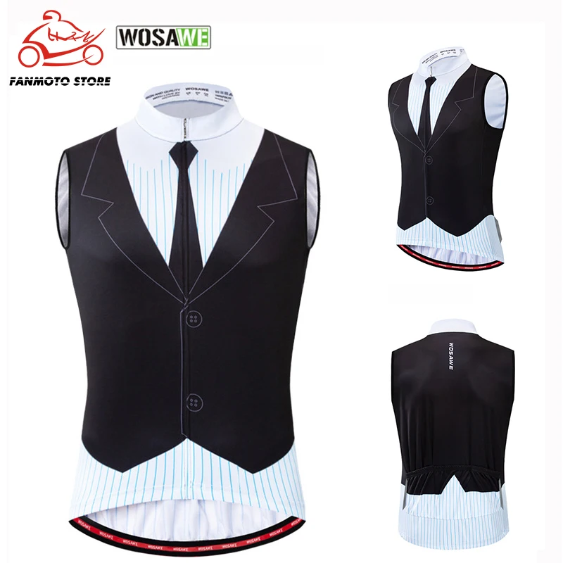 Мужские велосипедные рубашки WOSAWE без рукавов для езды на мотоцикле мужские майки