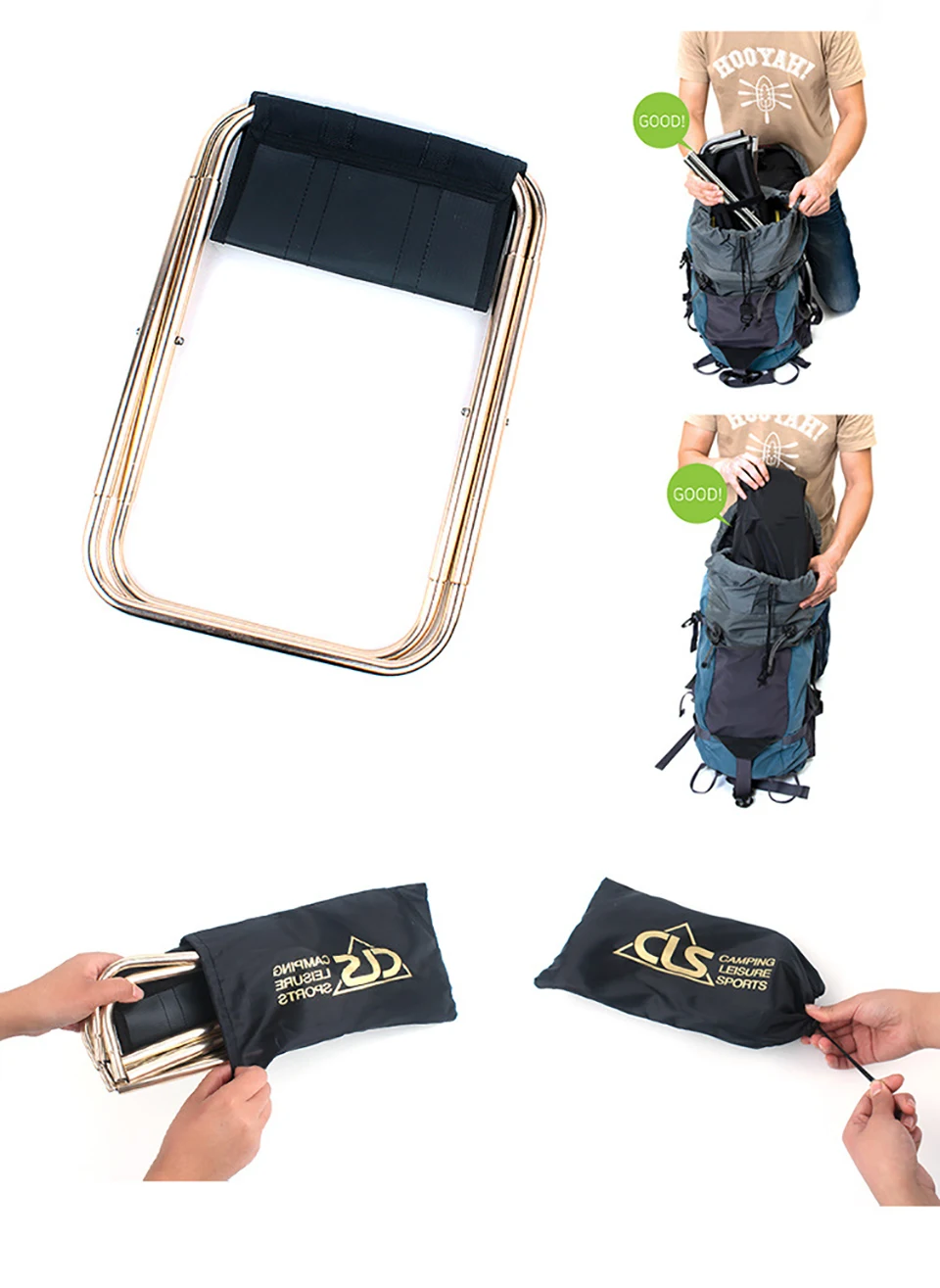 Легкий стул для рыбалки портативный складной рюкзак кемпинг ткань Оксфорд