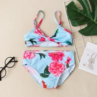 girls swimsuit suits childrens clothing girls summer seaside vacation bikini flower pattern baby swimsuit two piece suit