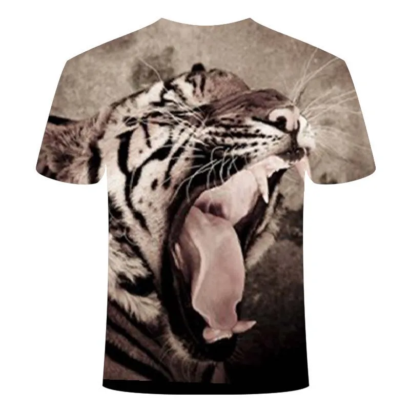 

Summer New Men's 3d T-shirt Tiger Animal Pattern Male/female 3d Lion T-shirt Digital Printing Fashion Short-sleeved Shirt Top