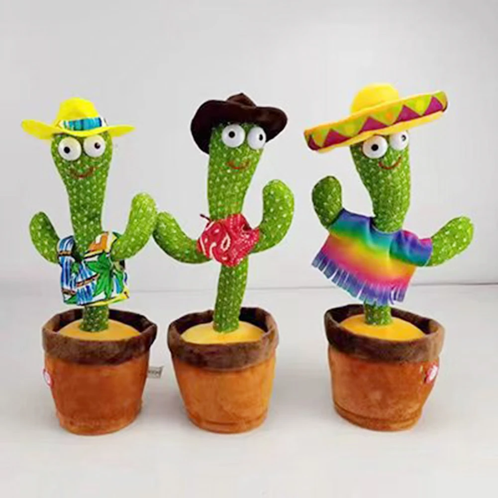 

Dancing Cactus Creative Funny Singing Song Twisting Electric Shake Plush Stuffed Toys Soft Children Gift Kawaii Plant Cactus Toy