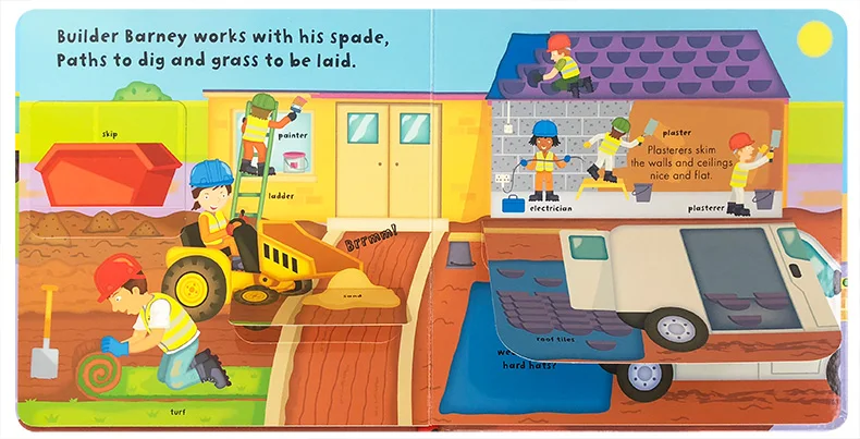 

Busy Building Site Lift-the-flap Book Busy LadyBird Board Book Colouring English Activity Story Book for Baby