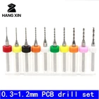 10 шт.компл. 0,3 мм до мм мини-сверло для печатной платы карбид вольфрама стали для печатной платы ЧПУ сверла машинные инструменты