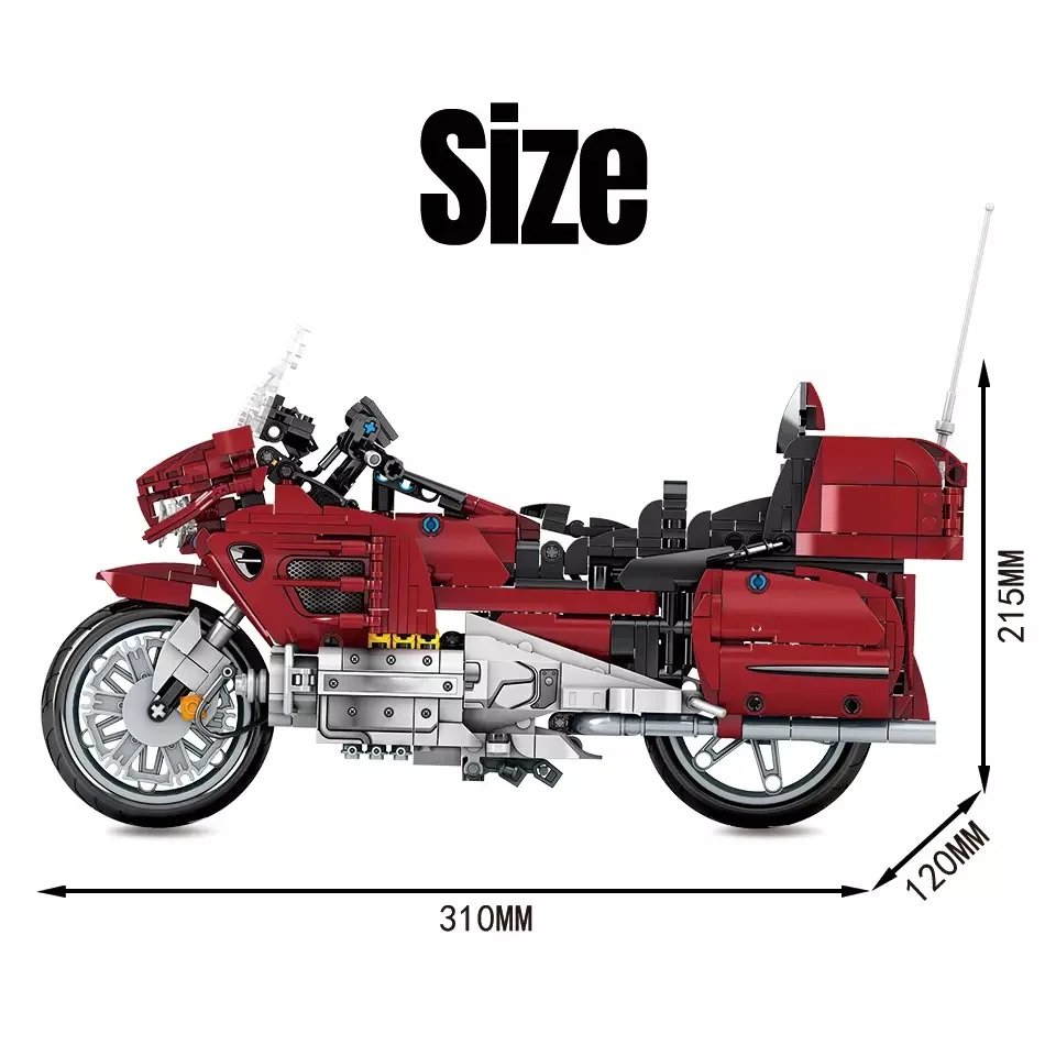 

1205pcs City Technical Mechanical High-tech Motorcycle Building Blocks DIY Creator MOC locomotive Supercar Toys For Children