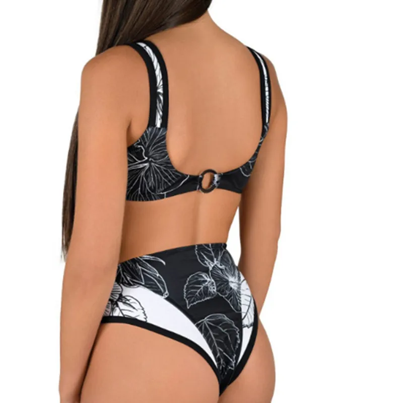 2020 Женский Летний Пляжный леопардовый бикини купальник женский бюст молния с