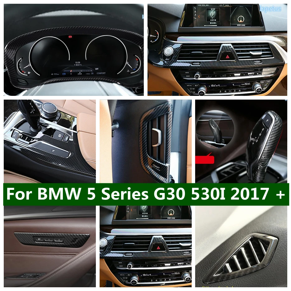 

Внутренний вид из углеродного волокна для BMW 5 серии G30 530I 2017 - 2021 коробка переключения передач/лампа для чтения/налобный фонарь кнопка крышки отделки