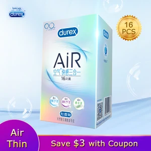 Durex AiR 3 в 1, невидимое искусственное изделие из натуральной латексной резины, товары для мужчин, сексуальные игрушки, товары для близости