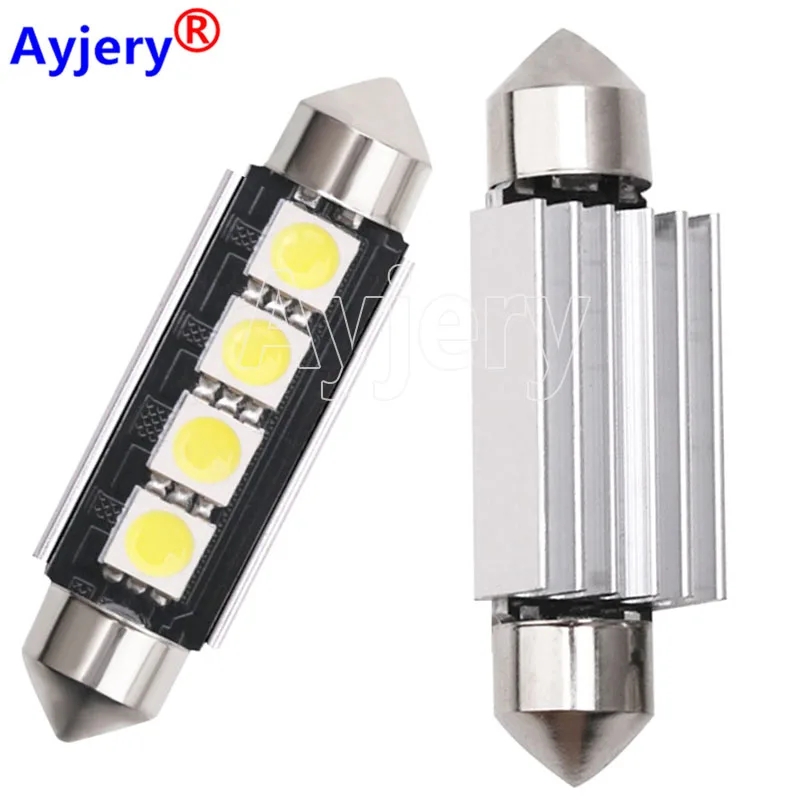 AYJERY 100 шт. купол с фестонами Автомобиль светильник CANBUS Error Free C5W светодиодный лампы