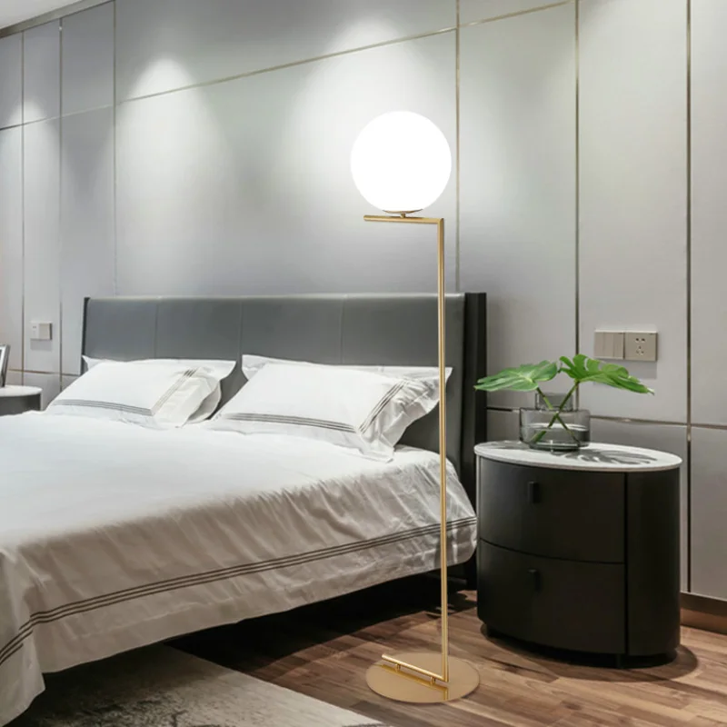 

Modern light luxury floor lamp living room sofa bedroom bedside simple Nordic creative ins wind net red floor lamp