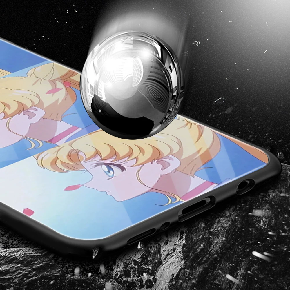 

Sailor Moon Glass Case for Samsung Galaxy S21 A51 S20 A50 A71 A70 A12 S10 S9 S8 A21S S10e A20 A30 Note 20 10 9 8 Lite Plus Ultra