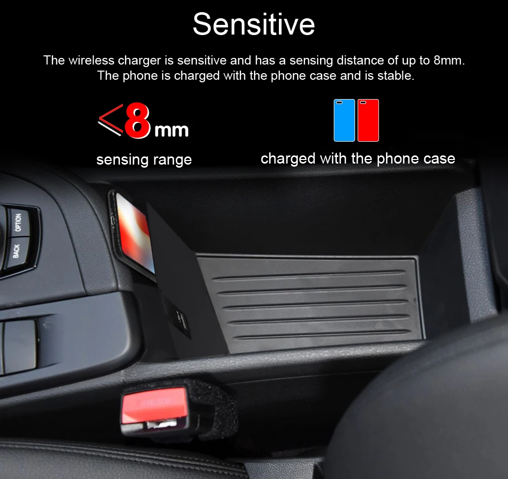 

Автомобильное беспроводное зарядное устройство с ии для BMW серии, интеллектуальный инфракрасный держатель для телефона с быстрой беспроводной зарядкой для iphone