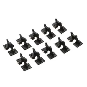 10 шт. модель, детали для радиоуправляемого самолета, Универсальная рамка для крепления на шарнирах с винтами, L30 мм, h16 мм, черная ветрозащитная крышка, соединение крыла