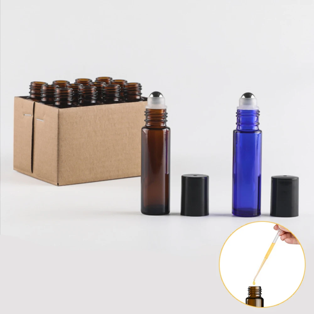 12 шт. набор пустых флаконов для духов эфирных масел стеклянных макияжа