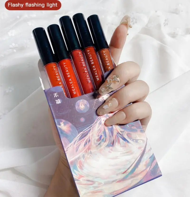 

5 Colors Matte Lipstick Set Lip Tint Lipstick Pen Makeup Waterproof Maquillaje Maquiagem Long Lasting Make Up Cosmetics TSLM1