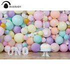 Allenjoy Радуга шар цветок ребенок день рождения Smash торт фото фон фотография Реквизит новорожденный Портрет фон Фотофон