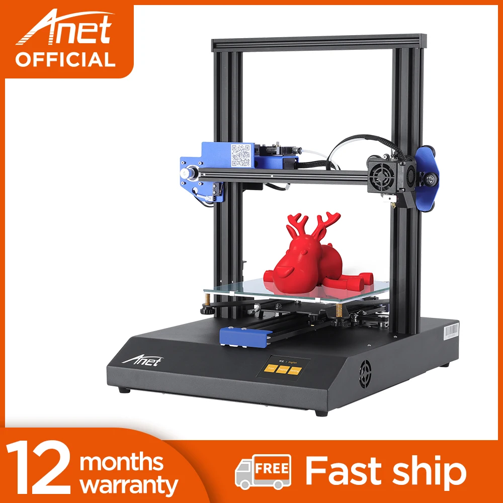 3D принтер Anet ET4 X с встроенной цельнометаллической рамой FDM набор сделай сам
