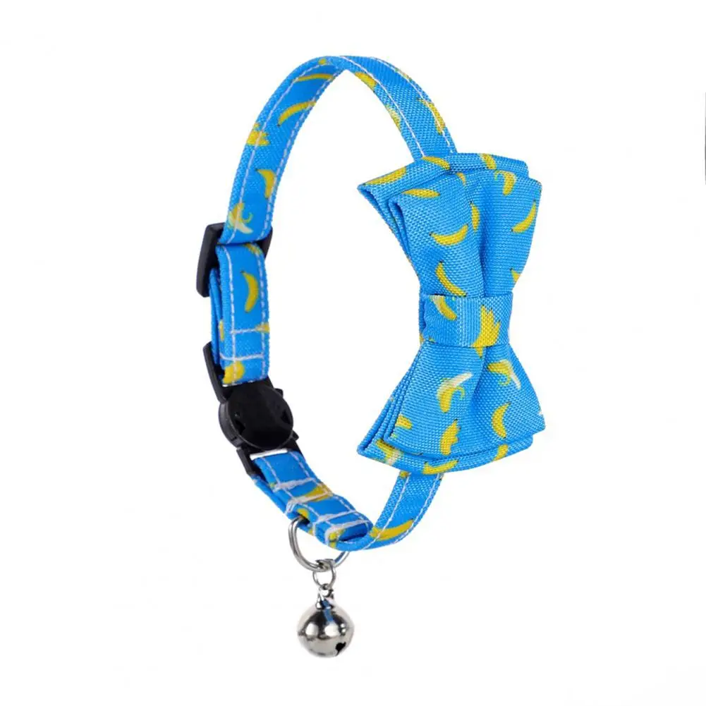 

Cats Necklace Fruit Pattern Decorative Fabric Pet Cats Collar with Bell for Outdoor
