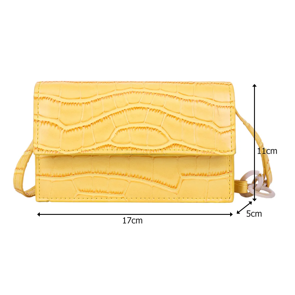

Retro Alligator Pattern PU Leather Crossbody Bag Women Solid Color Small Flap Shoulder Purse Daily Messenger Pouch for Lady Girl