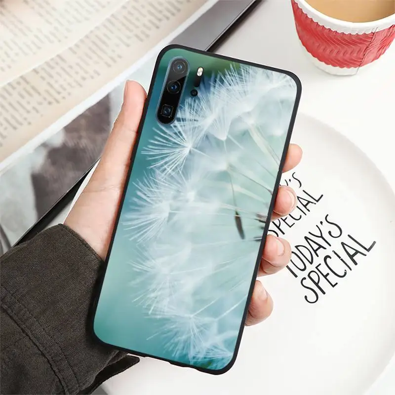 

flower Dandelion Ink Drawing Phone Case For Huawei honor Mate P 9 10 20 30 40 Pro 10i 7 8 a x Lite nova 5t