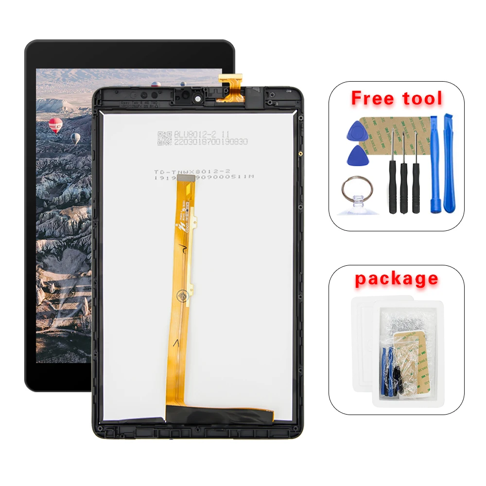 100% тестирование для Alcatel Joy Tab 8 &quotпланшет 2019 9029W ЖК дисплей сенсорный экран