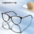 MERRYS дизайн ретро женские очки для чтения ацетатная оправа синий светильник блокирующий считыватель CR-39 линзы из смолы S2094FLH
