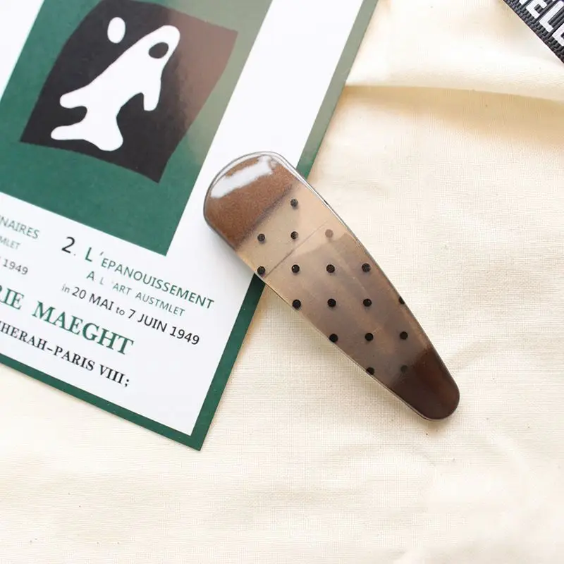 Заколки для волос в французском ретро стиле модные зажимы горошек с леопардовым