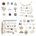 Модные Цепочки Стразы JIBZ Croc, шармы, аксессуары сделай сам, металлические цветы, корона, садовые сабо, украшения для обуви, подарки для девочек